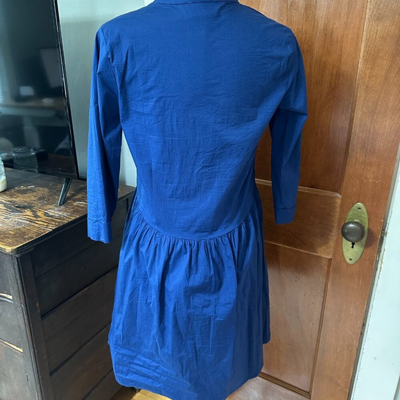 Tuckernuck Mini Royal Shirt Dress Size Small | Blue | Cotton - Picture 2 of 5